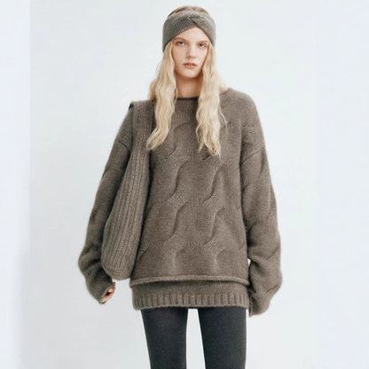 Damen Oversized-Pullover Mohair Norvielle Kuschelig