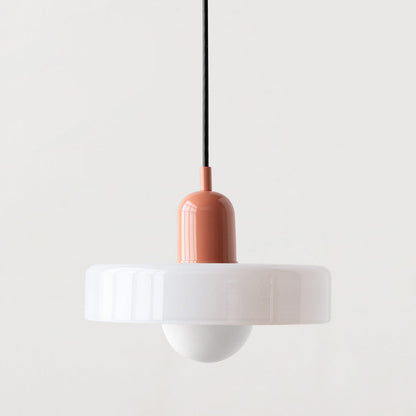 Bauhaus Pendelleuchte Farbiges Glas