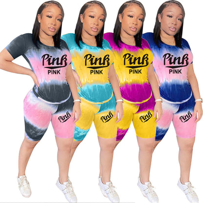 Damen Sportliches Oberteil Kurzarm Batikmuster Norvielle - Norvielle