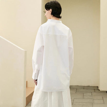 Damen Langarm-Hemd mit Knopfleiste und Brusttasche Norvielle