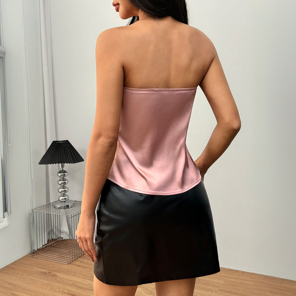 Damen Trägerloses Chiffon- Fließender Schnitt Norvielle