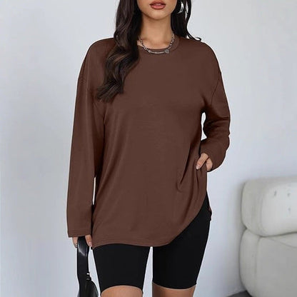 Damen Longsleeve T-Shirt mit Seitenschlitzen Norvielle