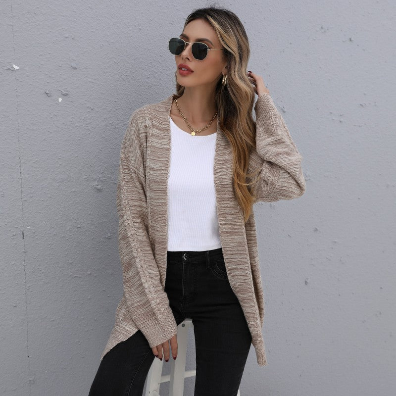 Damen Cardigan Lässiger Schnitt Strukturstrick Norvielle