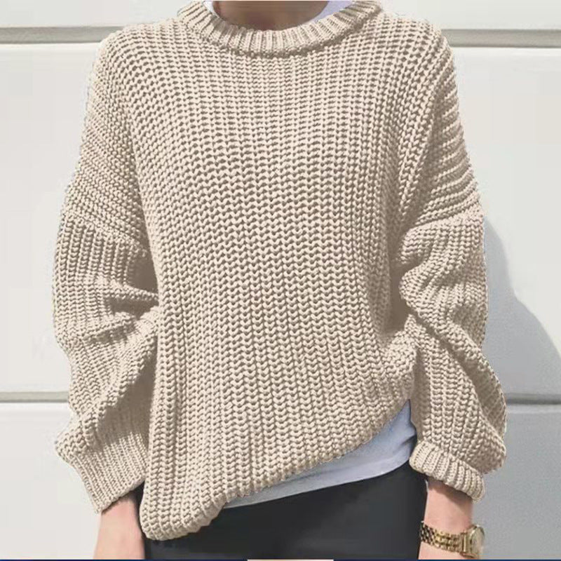 Damen Strickpullover Lässig Rippmuster Norvielle - Norvielle