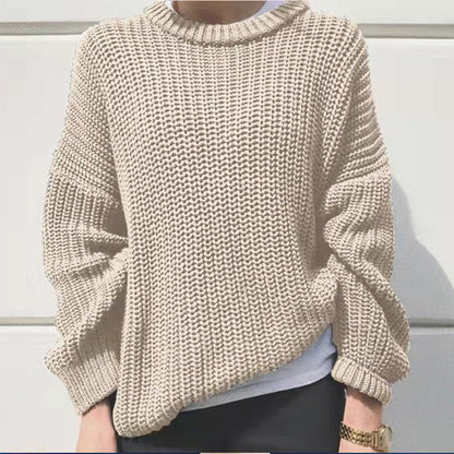 Damen Strickpullover Lässig Rippmuster Norvielle - Norvielle