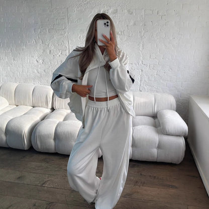 Damen Sportliche Loungewear Weite Kapuze Norvielle