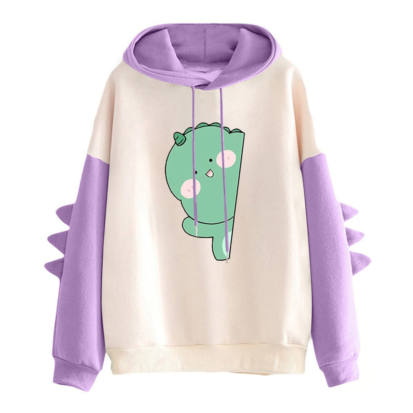 Damen Kapuzenpullover Dinosaurier-Motiv