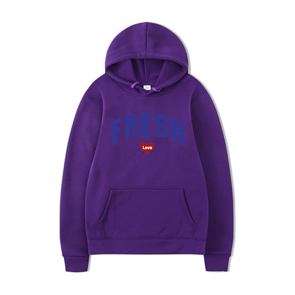 Damen Kapuzenpullover Weiches Innenfleece Verspielter Schriftzug