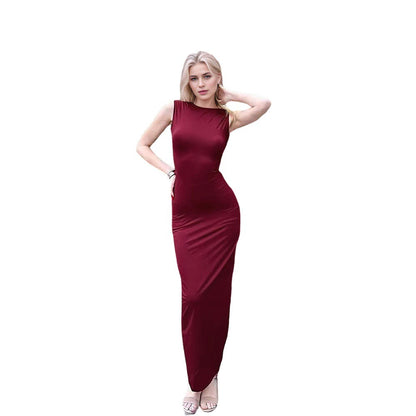 Damen Maxikleid Eleganter Schnitt Hochschlitz Norvielle