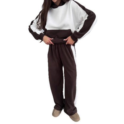Damen Fleece Set Mit Abgesetzten Details Norvielle