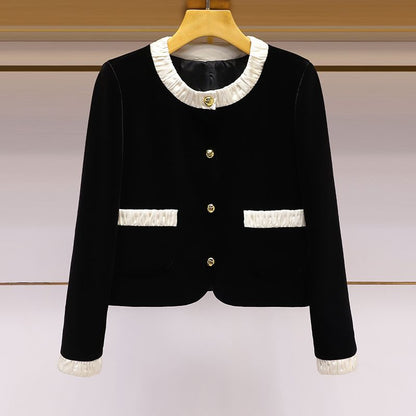 Damen Kurzjacke Elegante Rüsche Norvielle - Norvielle