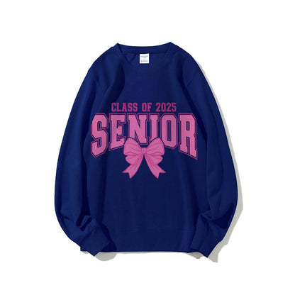 Damen Sweatshirt Abschlussjahr Schleifendesign Grau