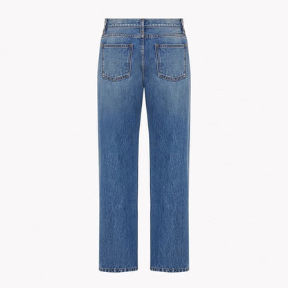 Damen High-Waist Jeans Lässiger Schnitt Norvielle