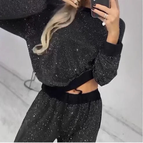 Damen Sport-Set Glitzernd Elastisch Norvielle