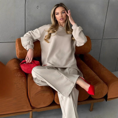 Damen Sweatanzug Weites Design Modisches Detail