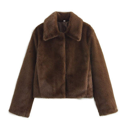 Damen Kunstpelzjacke Kuschelig Norvielle