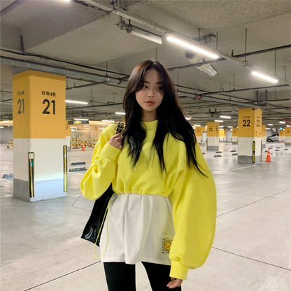 Damen Sweatshirt Voluminöse Ärmel Norvielle