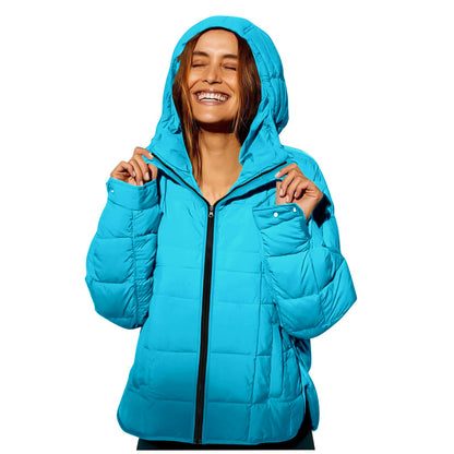 Damen Winterjacke Abnehmbare Kapuze Wasserabweisend Norvielle