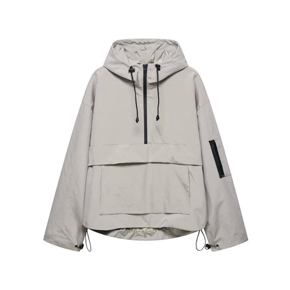 Damen Windjacke Verstellbares Kapuzenjacke Funktionsjacke Mit