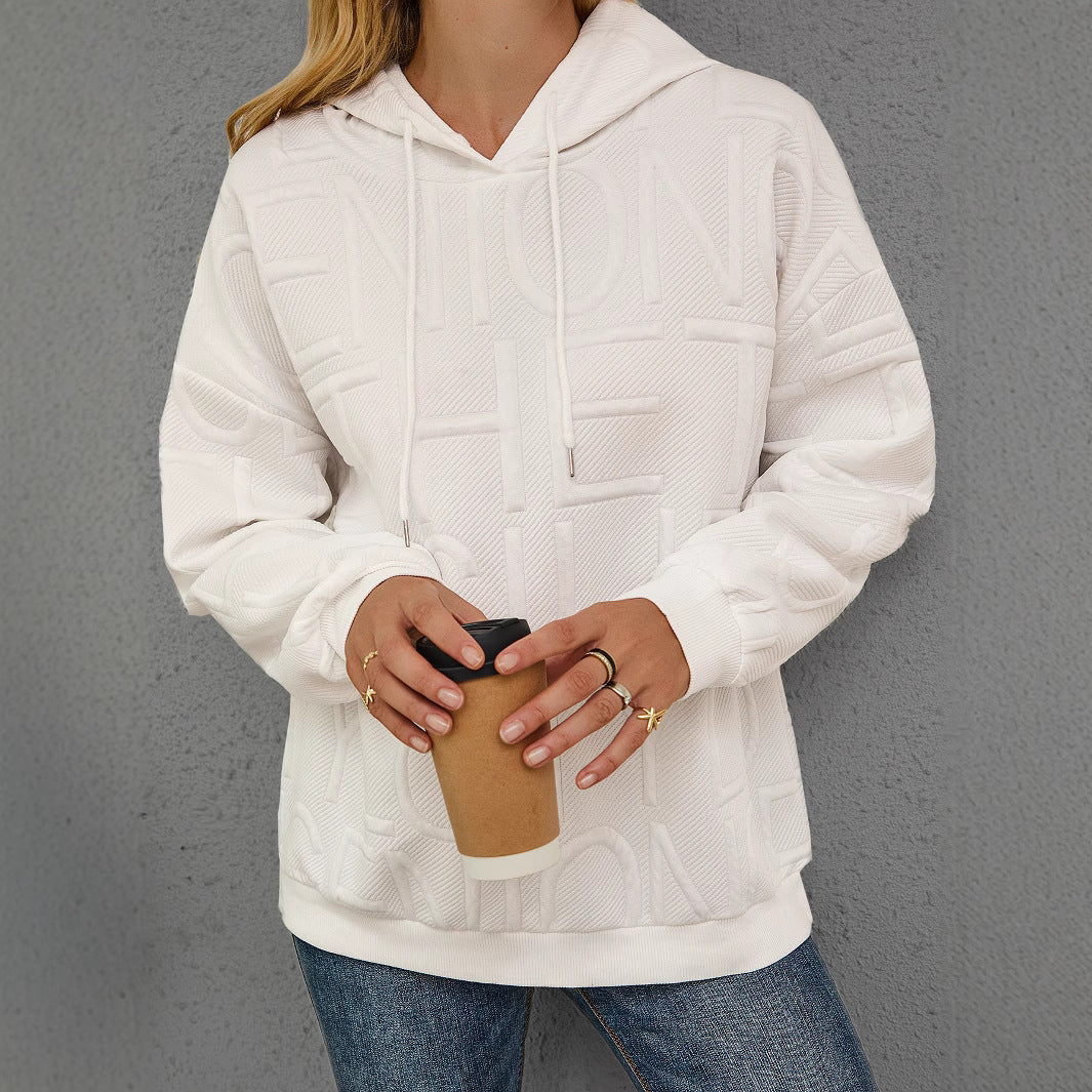 Damen Oversize Kapuzenpullover Strukturiert Norvielle