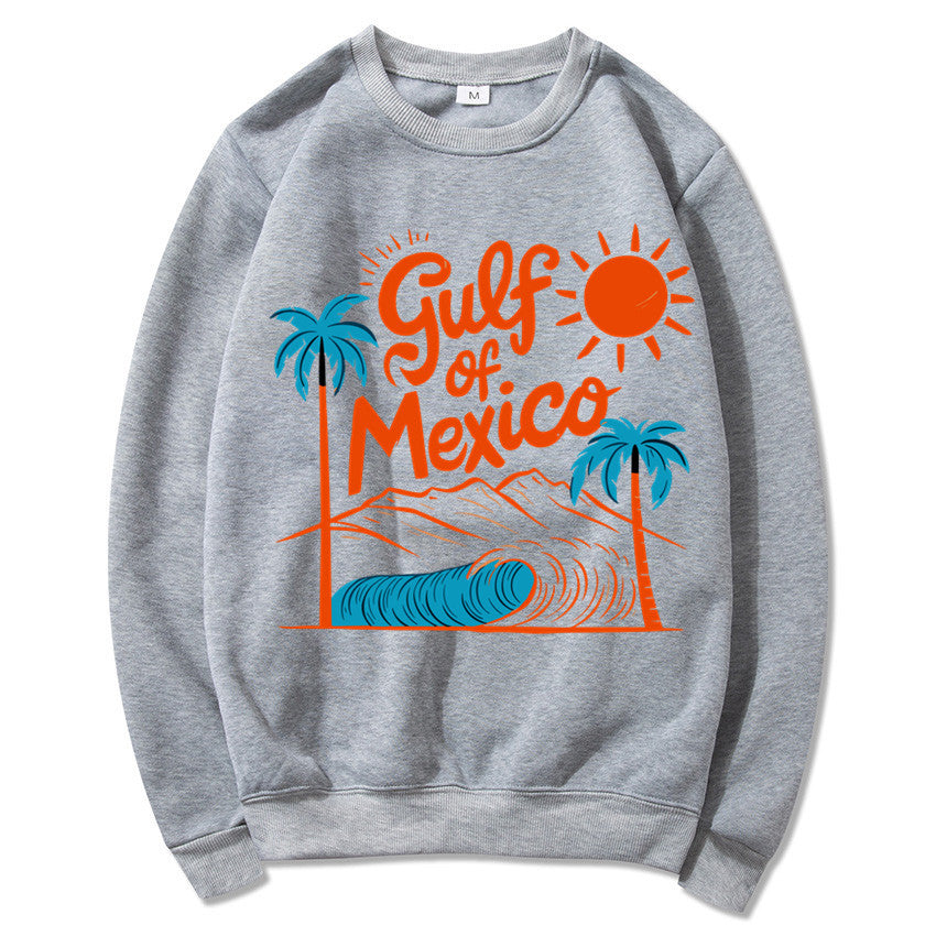 Damen Sweatshirt Maritimes Grafikdesign Lässiger Schnitt Beige