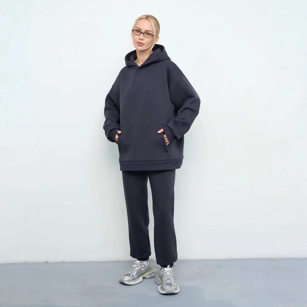 Damen Sweat-Set Kapuze Weites Design Norvielle