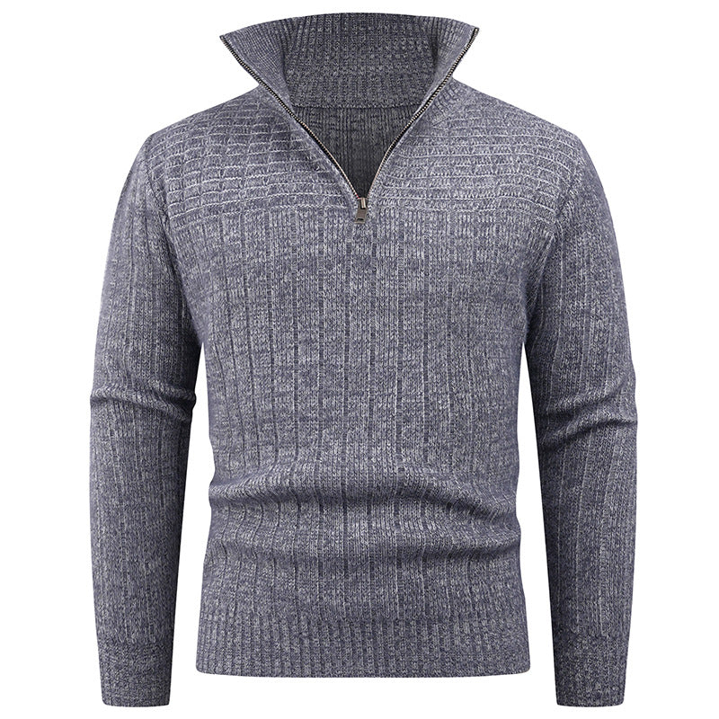 Herren Strickpullover Moderner Reißverschluss Rippstruktur Bequem - Norvielle