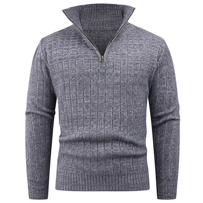 Herren Strickpullover Moderner Reißverschluss Rippstruktur Bequem - Norvielle