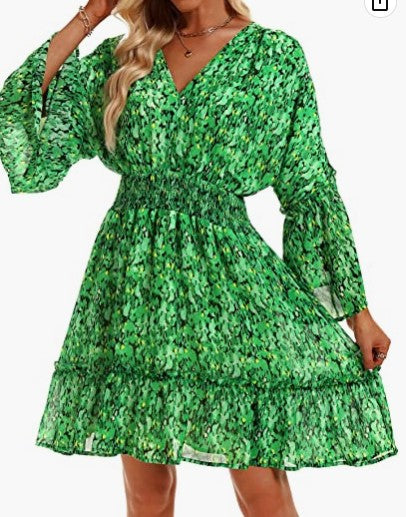 Damen Freizeitkleid Floralmuster Leicht Norvielle