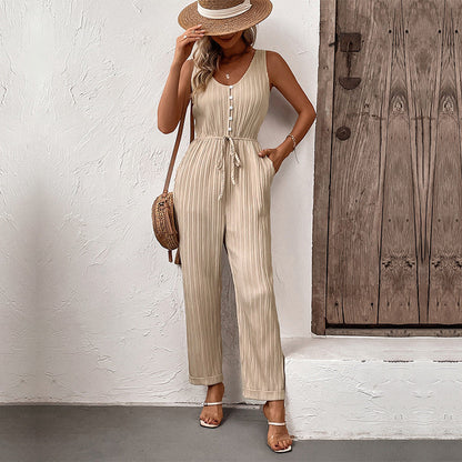 Damen Jumpsuit mit Streifen Bequem Norvielle