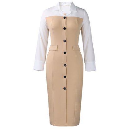 Damen Hemdkleid mit Knopfleiste und langen Ärmeln