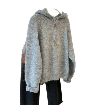 Damen Hoodie Kuschelig Halbzipp Norvielle
