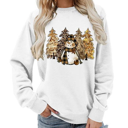 Damen Sweatshirt Schneemann-Design Weich Norvielle