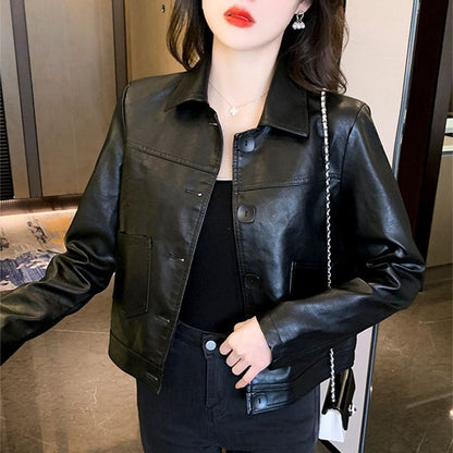 Damen Lederjacke Biker-Stil