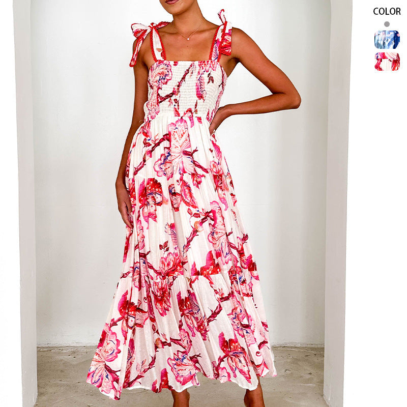 Damen Maxikleid Rüschendesign Fließender Stoff Norvielle - Norvielle