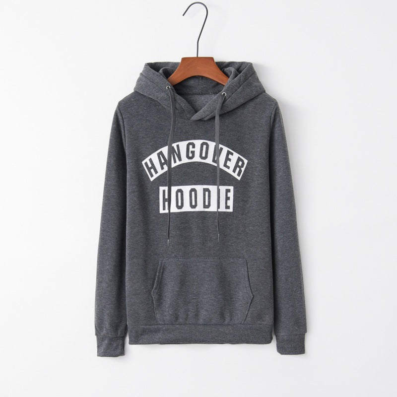 Damen Kapuzenpullover Lustiger Aufdruck Kängurutaschen Norvielle