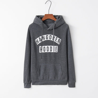 Damen Kapuzenpullover Lustiger Aufdruck Kängurutaschen Norvielle