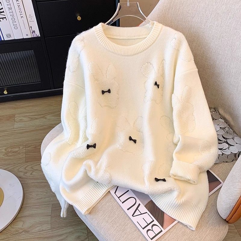Damen Pullover Kuschelfleece Tierapplikationen Norvielle