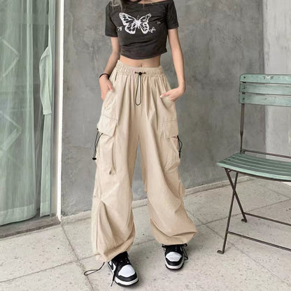 Damen Cargo-Hose aus Baumwolle mit Taschen Beige