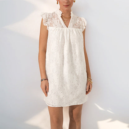 Damen Sommerkleid Spitzenakzente Norvielle - Norvielle