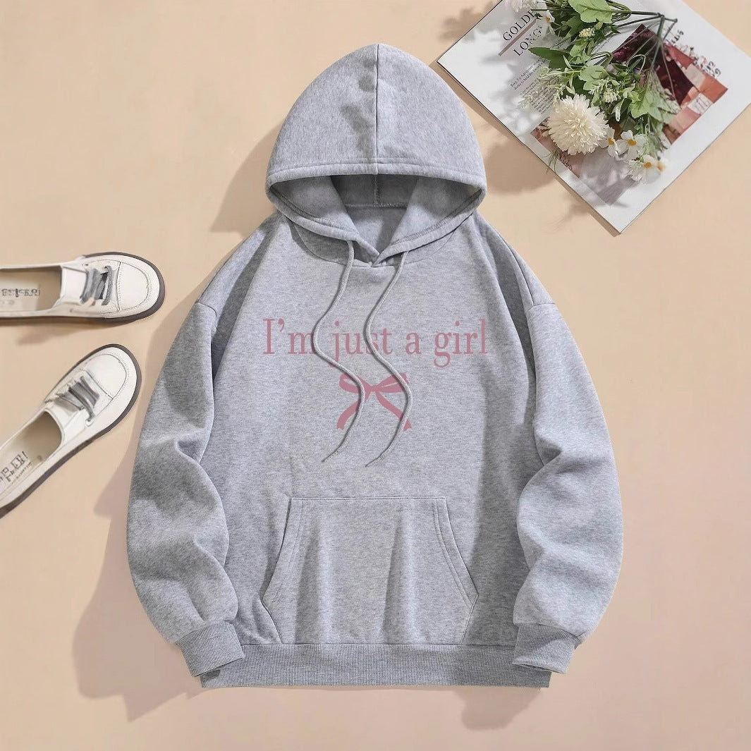 Damen Kapuzenpullover Klassischer Schnitt Moderner Spruch