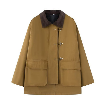 Damen Übergangsjacke Stehkragen Taschen Norvielle