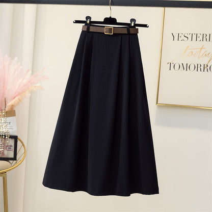 Damen Maxirock Elegante Taillenschnalle Norvielle