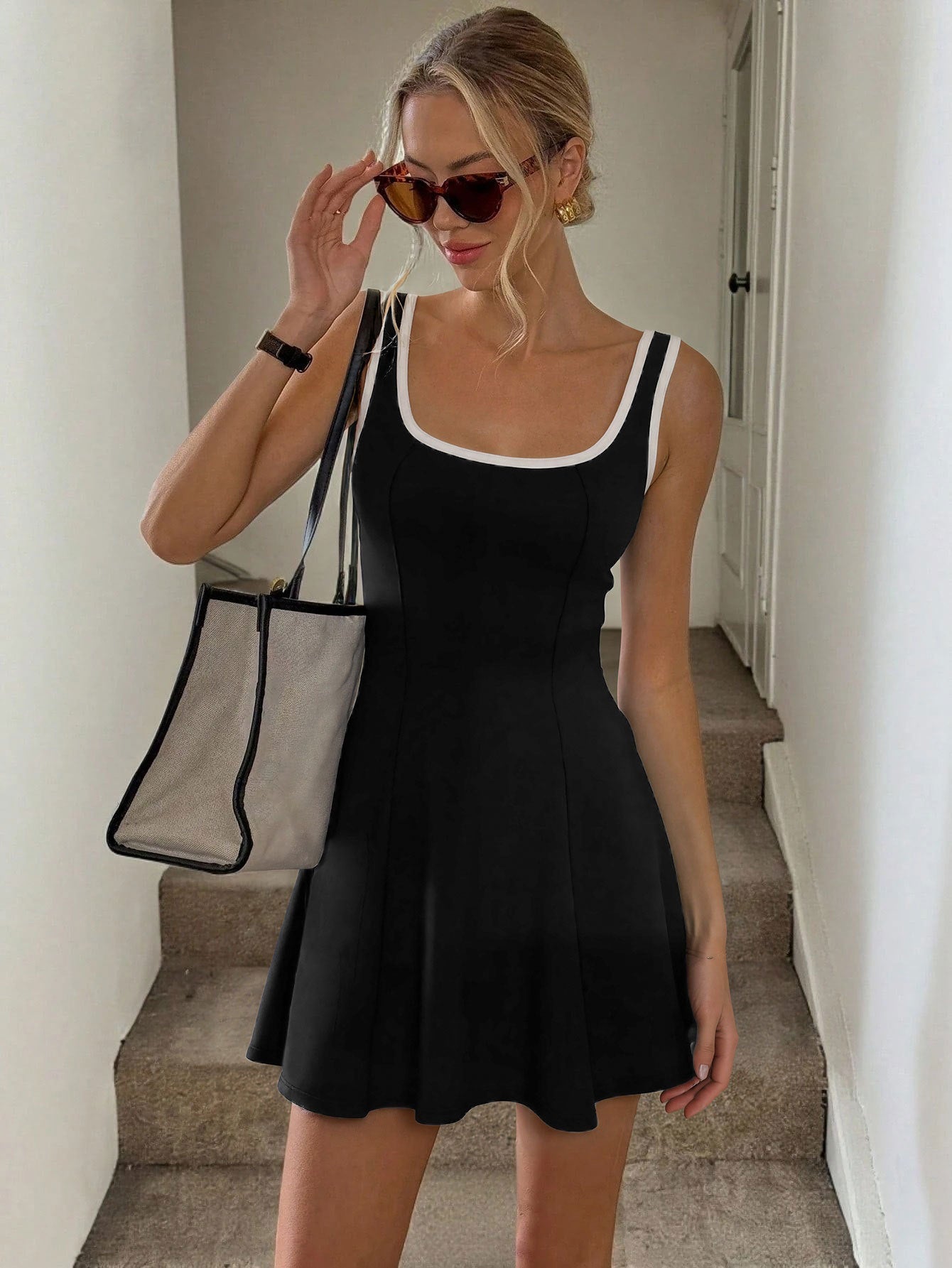 Damen Sommerkleid Figurformend Bequem Norvielle
