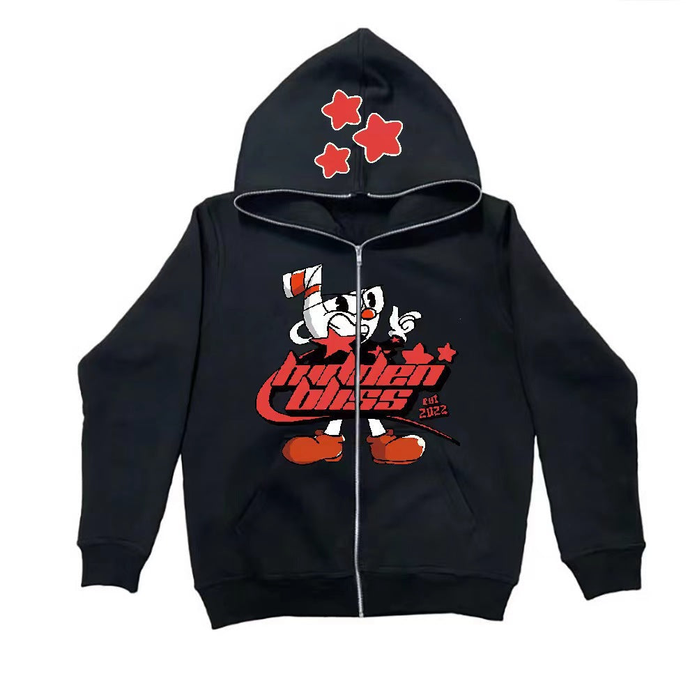 Damen Kapuzenjacke Grafikdesign