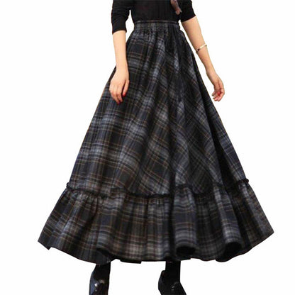 Damen Maxi-Rock Viskose-Mix Eleganter Absatz