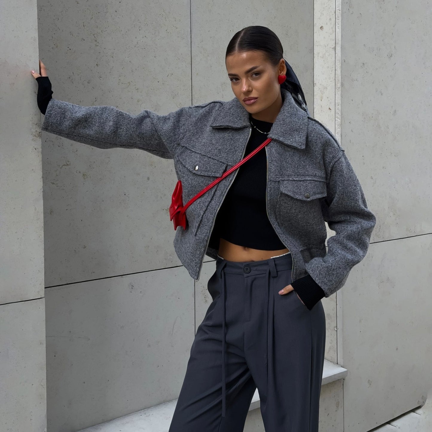 Damen Kurzjacke mit Taschen Norvielle