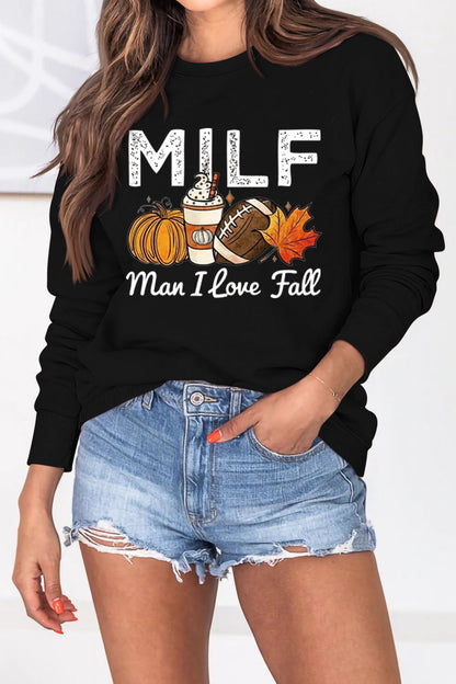 Damen Sweatshirt Herbstmotiv Inspirierender Schriftzug Norvielle