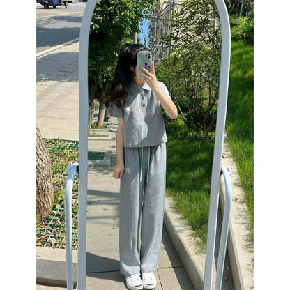 Damen Sportset Kurzes Oberteil Jogginghose Norvielle