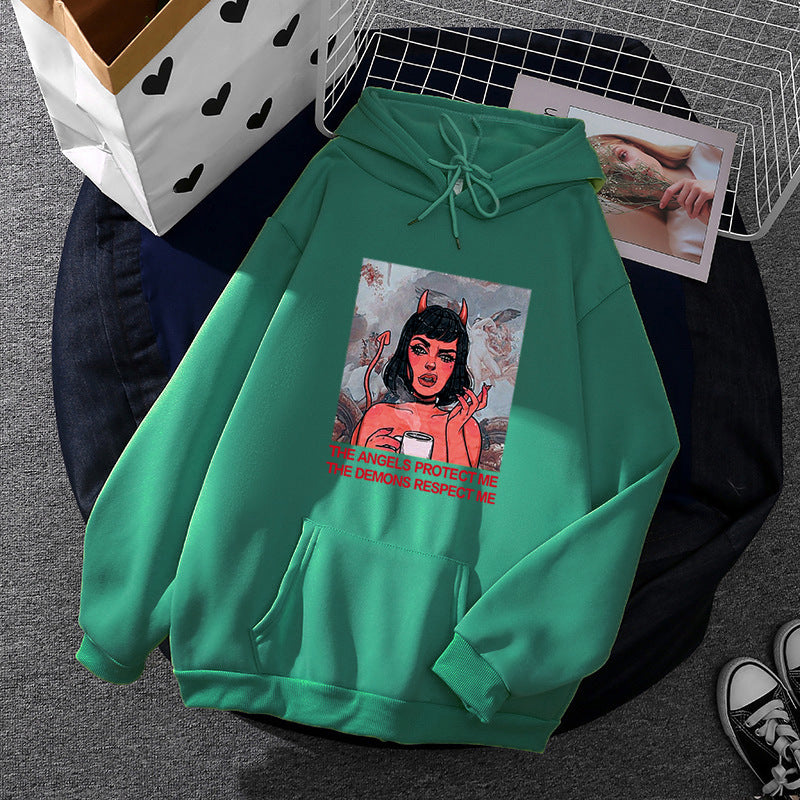 Damen Hoodie Grafikdruck Norvielle
